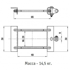 Узел крепления консоли в обхват УКС 04969