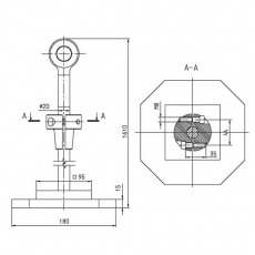 Штанга одиночная для чугунных грузов УКС 04032